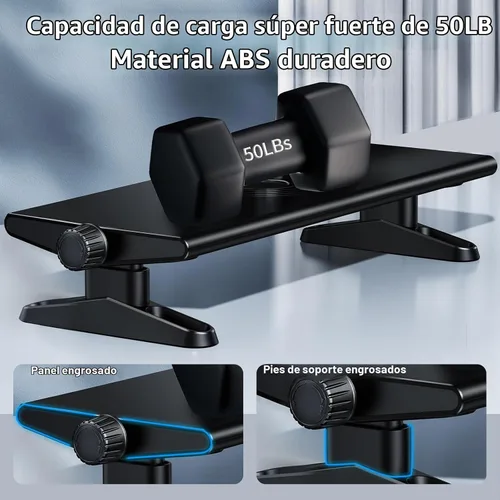 Vista 3 de Soporte elevador de monitor de computadora para escritorio, 4.4-5.7 pulgadas, altura ajustable libremente con soporte para teléfono celular