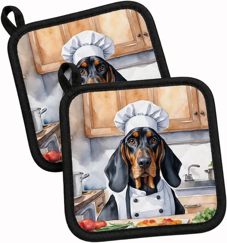 Vista 34 de Caroline's Treasures Coton de Tulear El Chef Par de Agarraderas de Ollas de Cocina Resistentes al Calor Juegos de Agarraderas de Ollas Almohadillas