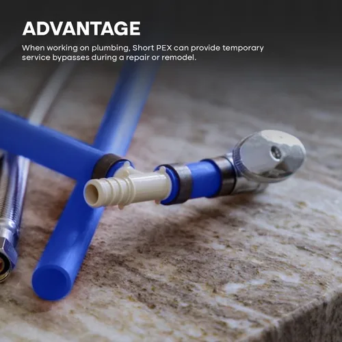 Vista 5 de SUPPLYGIANT Barra de tubo PEX-B de 1/2" x 4 pies, tubo Pex azul para tubería de agua potable de agua caliente