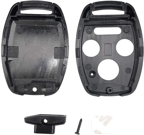 Vista 7 de Funda de repuesto para llavero de Honda Accord 2003-2015 Civic 2005-2013 CR-V Pilot Ridgeline CR-Z Fit Odyssey Remote Key Fob Shell (negro + rojo)