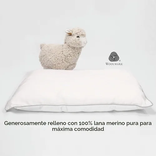 Vista 7 de Woolino Almohada para niños pequeños, almohada de dormir de lana 100 % transpirable de primera calidad y funda de algodón, tamaño de viaje