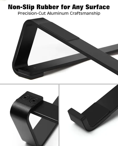 Vista 3 de Thibault - Soporte de aluminio para laptop para escritorio - Diseño ergonómico de enfriamiento - Compatible con MacBook Air