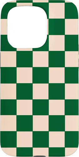 Vista 14 de Funda de tablero de ajedrez a cuadros blanco crema verde para iPhone 17