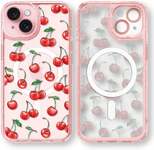 Vista 41 de Compatible para iPhone 13 Funda Bonita Estética - Funda para Teléfono Rosa con Purpurina con Protector de Cámara - Diseño de Cubierta