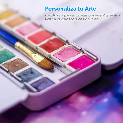 Vista 6 de Rolio Pigmento de color nacarado en polvo de mica de alta calidad, juego de arte para resina epoxi, para fabricación de jabón, esmalte de uñas