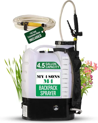 Vista 7 de Mochila pulverizadora - MY4SONS Silver M4 de 4 galones sin cable alimentado por batería con agitador incorporado - Mochila pulverizadora líquida