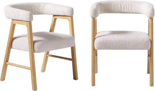 Vista 13 de Walker Edison Ezra - Silla de comedor moderna de madera maciza con respaldo redondeado, color negro (juego de 2)