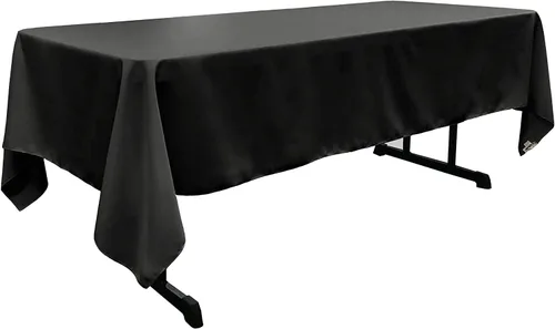 Vista 245 de LA Linen Mantel rectangular lavable de popelín de poliéster, resistente a las manchas y a las arrugas, cubierta de mesa 60x84, mantel de tela