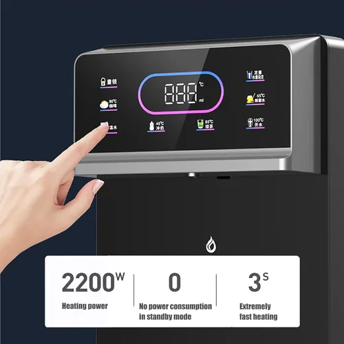 Vista 3 de Dispensador de agua caliente instantáneo, enfriador de agua montado en la pared para calentamiento rápido y cerraduras infantiles, dispensador de 6