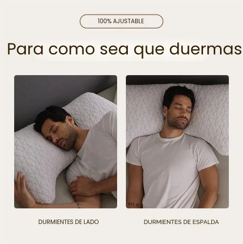 Vista 4 de Coop Home Goods Almohada ajustable original Crescent, almohadas de cama Queen para soporte de hombros, cuello y cabeza, almohadas de espuma de media