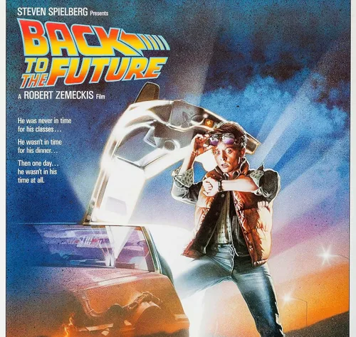 Vista 2 de Póster de Regreso al Futuro #4 – Película artística de ciencia ficción retro de los años 80 para decoración del hogar (11 x 17 pulgadas)