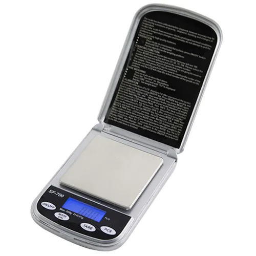 Vista 4 de Báscula digital de bolsillo de 21.16 oz x 0.00 oz, báscula de alimentos de alta precisión para cocina con soporte, báscula de joyería portátil