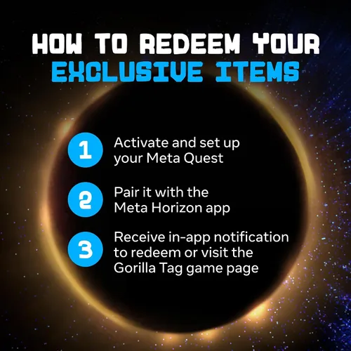 Vista 3 de Meta Quest 3S 256GB Realidad Virtual — Auriculares VR — Paquete Gorilla Tag