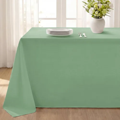 Vista 33 de Softalker - Mantel rectangular, impermeable y resistente a las manchas, mantel cuadrado de tela sin arrugas, lavable, cubierta de mesa de poliéster