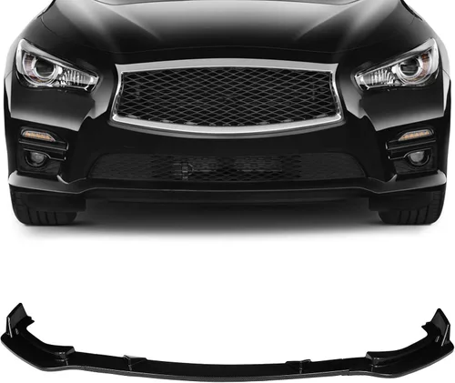 Vista 21 de SCITOO Alerón de borde de parachoques delantero mate negro para Ford Focus ST años 2013-2014 - Spoiler frontal de polipropileno
