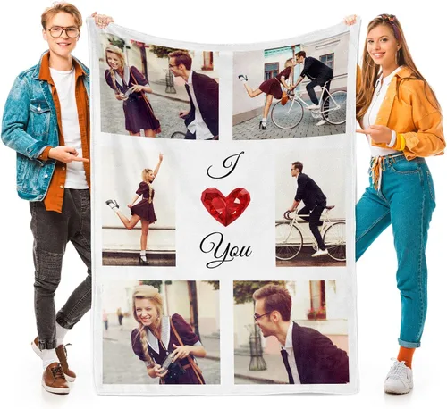 Vista 23 de Printwoo Mantas personalizadas con foto, manta de fotos personalizada, mantas personalizadas con imagen, regalos personalizados para mujeres
