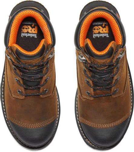 Vista 5 de Timberland PRO botas de trabajo para hombre Boondock de 6.0 pulgadas, con puntera suave, impermeables, industriales, Marrón