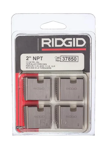 Vista 2 de RIDGID 37850 Troquel de rosca de tubo, 2 ", aleación, 4 unidades, plata