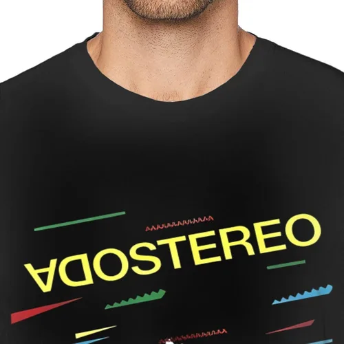Vista 7 de Soda Music and Stereo - Camiseta de manga corta para hombre, diseño casual, cuello redondo, unisex, color negro