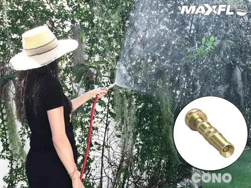 Vista 4 de Boquilla de manguera de alta presión resistente Boquillas de manguera de agua de latón para mangueras de jardín Función ajustable Se adapta a