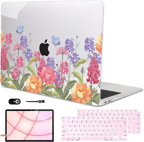 Vista 35 de Funda para MacBook Air de 13 pulgadas 2021 2020 2019 2018 para Mac A2337 M1 A2179 A1932 Funda con Touch ID, funda rígida de plástico