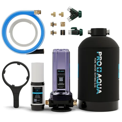 Vista 10 de PRO+AQUA Kit de regeneración/filtración de 2 etapas para ablandadores de agua portátiles, elimina cloro, mal sabor, olores, sedimentos, bacterias