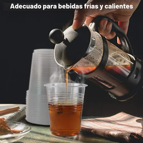 Vista 5 de Vasos de plástico transparente para fiestas, paquete de 100, 8 onzas cada uno