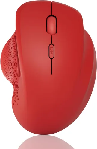 Vista 8 de Uiosmuph Ratón inalámbrico Bluetooth G09, BT5.1 y 2.4Ghz recargable con receptor USB y adaptador tipo C, ratones Bluetooth ergonómicos para laptop