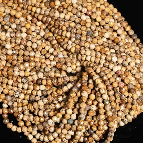 Vista 87 de 180 piezas 2mm Cuentas de piedras preciosas de turquesa africana natural facetada redonda suelta para hacer joyas