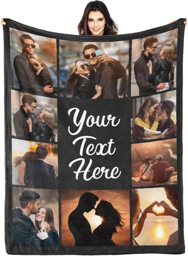 Vista 17 de Printwoo Mantas personalizadas con foto, manta de fotos personalizada, mantas personalizadas con imagen, regalos personalizados para mujeres