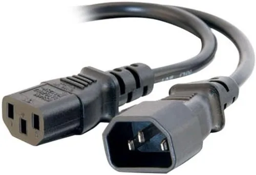 Vista 58 de Cable de alimentación C2G, cable de extensión corto, cable de extensión de alimentación, cable de alimentación de bloqueo, 10A, 250V, negro, 1 pie