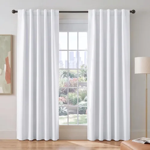 Vista 77 de PONY DANCE Cortinas cortas con aislamiento térmico para ventana pequeña, para guardería, baño, cocina, lavandería, caravana, sótano, 29 pulgadas