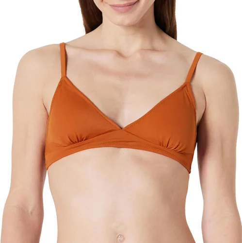 Vista 20 de Amazon Essentials Traje de baño triangular para mujer con tirantes ajustables Rojo ladrillo.