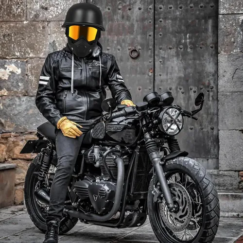 Vista 3 de Casco de motocicleta estilo alemán, casco de media cara para adultos, hombres y mujeres, casco de media cara, aprobado por DOT, casco retro de media