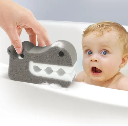 Vista 4 de Genuine Fred Mordedores de baño, esponja de baño para niños, hipopótamo
