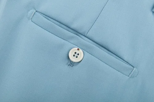 Vista 5 de MOGU Traje ajustado de 2 piezas para hombre, para baile de graduación, negocios, boda, baile (chaqueta de traje + pantalones)