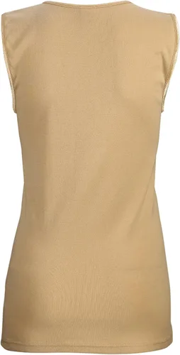 Vista 3 de Rosette Camiseta interior sin mangas para mujer - Algodón - Cuello alto, diseño de hombro completo