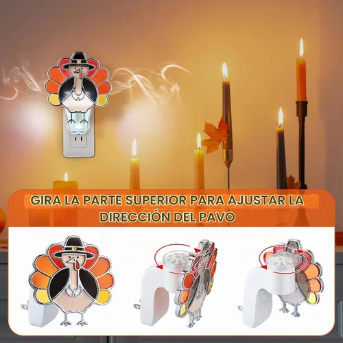 Vista 6 de Enchufe de fragancia de pared compatible con repuestos de Bath & Body Works Certificado ETL, luz nocturna de otoño, enchufe giratorio, compatible