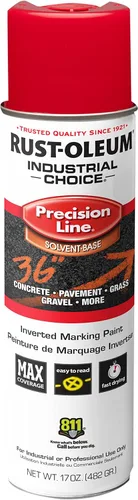Vista 48 de Rust-Oleum 203035-12PK Pintura en aerosol invertida industrial a base de agua, 17 onzas, naranja alerta APWA, paquete de 12 unidades APWA Alerta