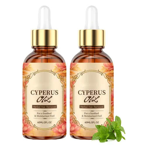 Vista 7 de Cyperus Rotundus Oil, Post-Hair Removal Skin Serum & Moisturizing Body Oil with Peppermint, Daily Grooming Care for Smooth Looking Skin on Face, 1