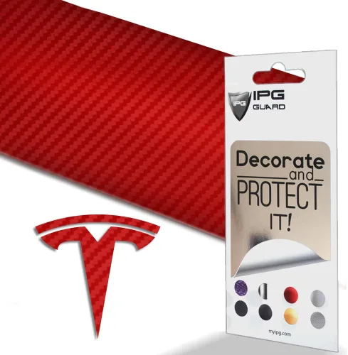 Vista 23 de IPG Compatible con Tesla Modelo 3 Juego de calcomanías (Set de 9 logotipos) Adhesivos para personalizar tu vehículo