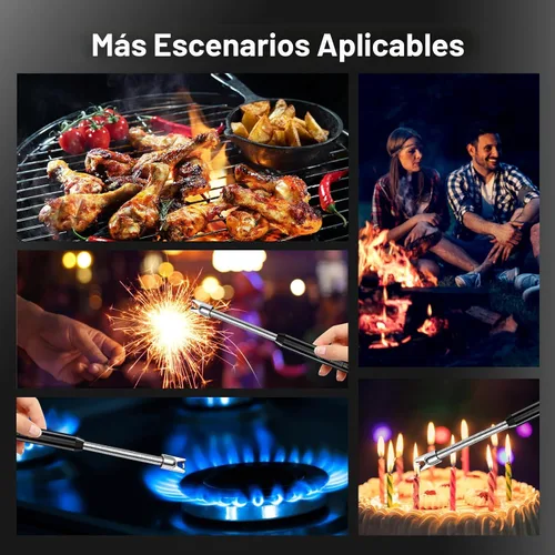 Vista 6 de KTEBO 2 Pack Encendedores Eléctricos de Arco de Plasma Recargables - USB de Largo Alcance para Velas Perfumadas, Barbacoa y Camping - Encendedores