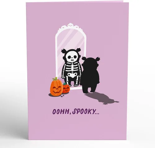 Vista 4 de Lovepop Tarjeta desplegable de vacaciones para ella y él – Tarjetas de felicitación de Halloween 3D para niños, niñas, hombres y mujeres – Oohh Oohh