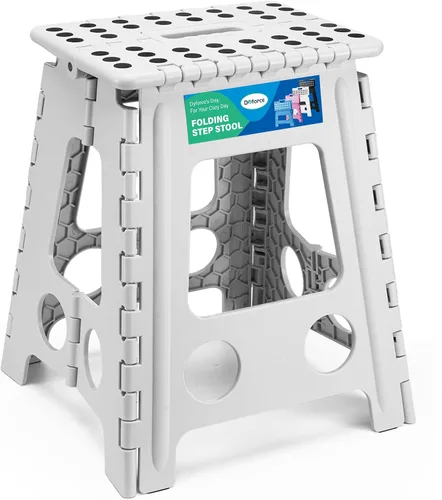 Vista 26 de Dyforce Taburete plegable de 9 pulgadas para niños y adultos, taburete de pie plegable y ligero para niños pequeños, cocina, baño, capacidad de 300