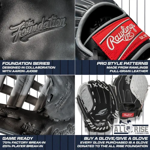 Vista 6 de Rawlings Guante de béisbol Foundation Series Aaron Judge Collaboration Varios tamaños