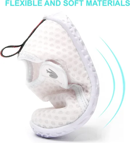 Vista 4 de JIASUQI Zapatos de agua para bebés, niños y niñas, para natación, piscina, playa, caminar, zapatos deportivos