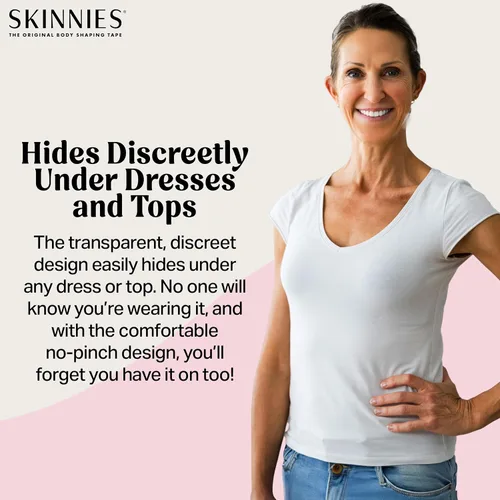 Vista 4 de Skinnies Instant Lifts - Cinta adhesiva para abdominoplastia patentada, fabricada en Estados Unidos, para vientre delgado de 3 a 4 pulgadas al