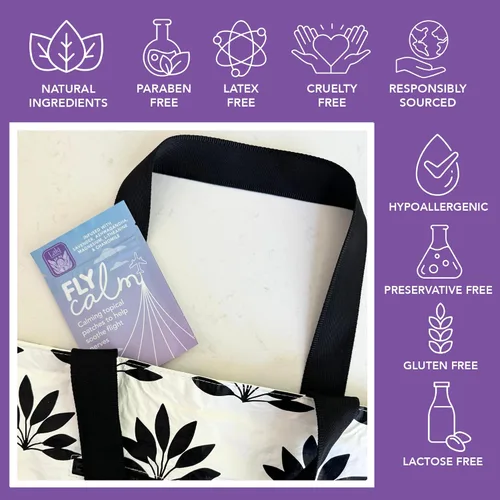 Vista 4 de Laki Naturals Parche Fly Calm (1 unidad, paquete de 8) – Relaja los nervios, apoya el estrés – Ingredientes naturales para apoyar el estrés