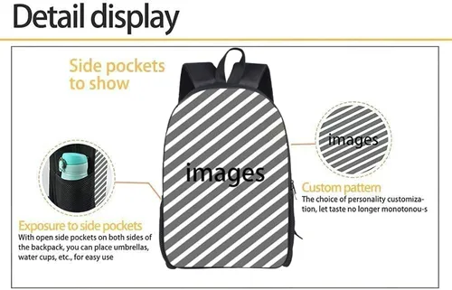 Vista 4 de IL Mochila unisex de impresión 3D de dibujos animados mochila de animación para jóvenes bolsos casuales y mochilas deportivas E talla única