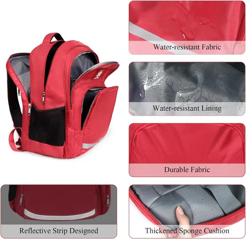 Vista 6 de Gatycallaty Mochila de primeros auxilios Emt Bolsa de primeros auxilios Vacía Ems Emergencia Salud en el Hogar Senderismo Trauma Viajes Camping Rojo